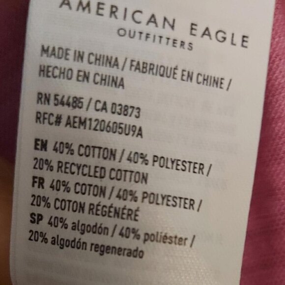 American Eagle Tie Back Peplum Top Cottagecore Boho Babydoll Medium - Picture 3 of 7